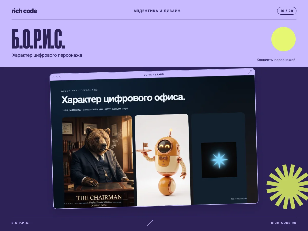 Б.О.Р.И.С. · Цифровой персонаж